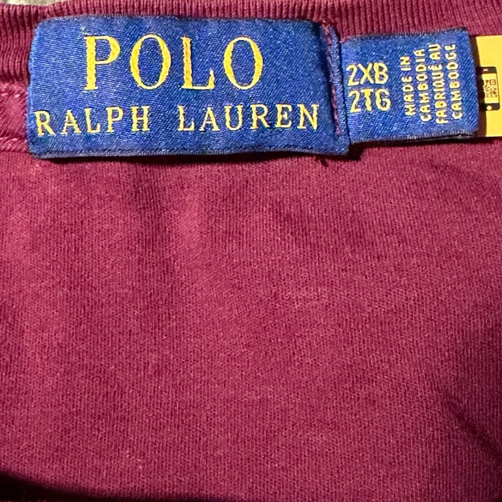 Polo Ralph‎ Lauren maroon burgundy long sleeve t shirt size 2XB